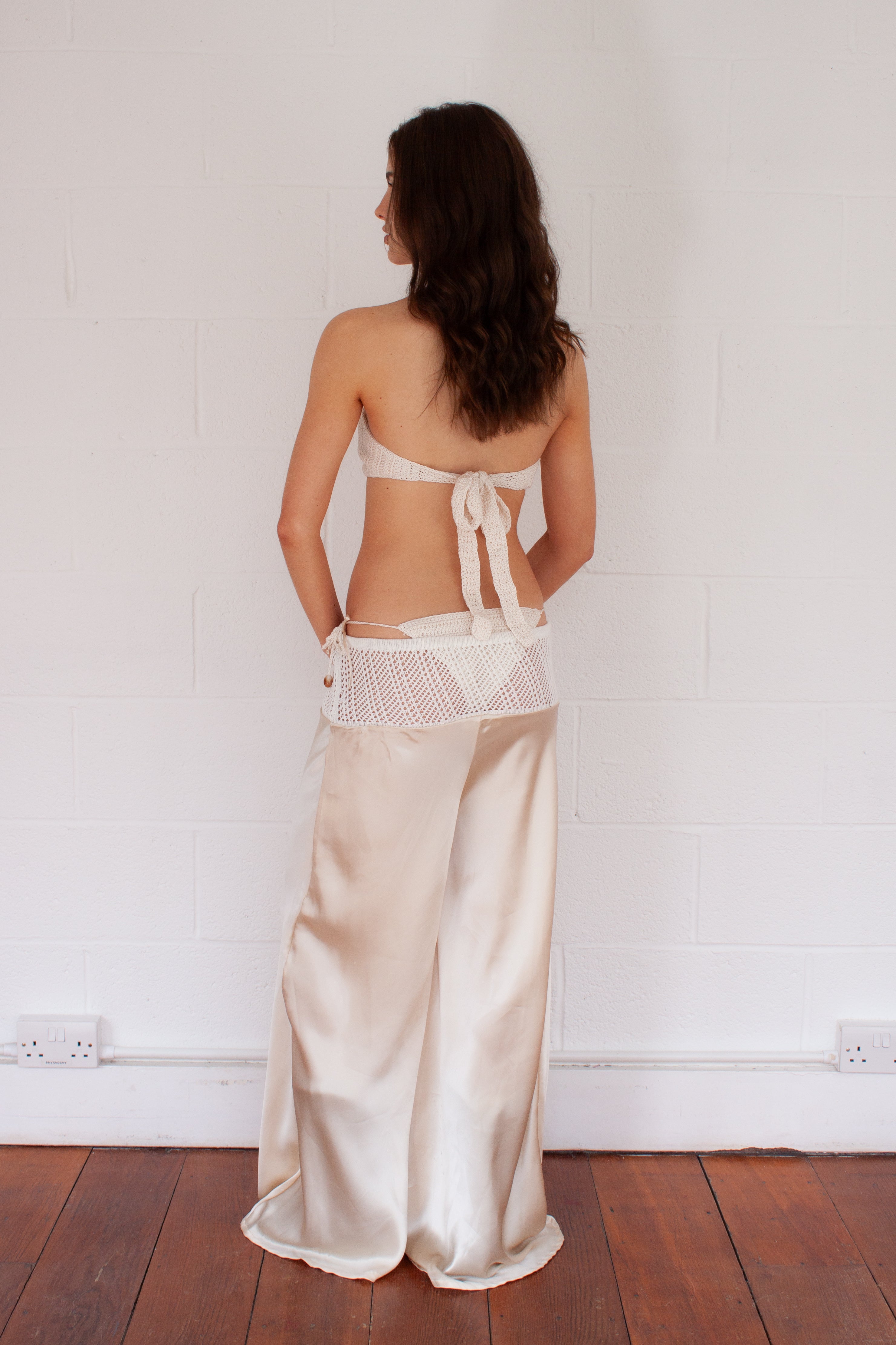 Patty Palazzo Trouser in Cream