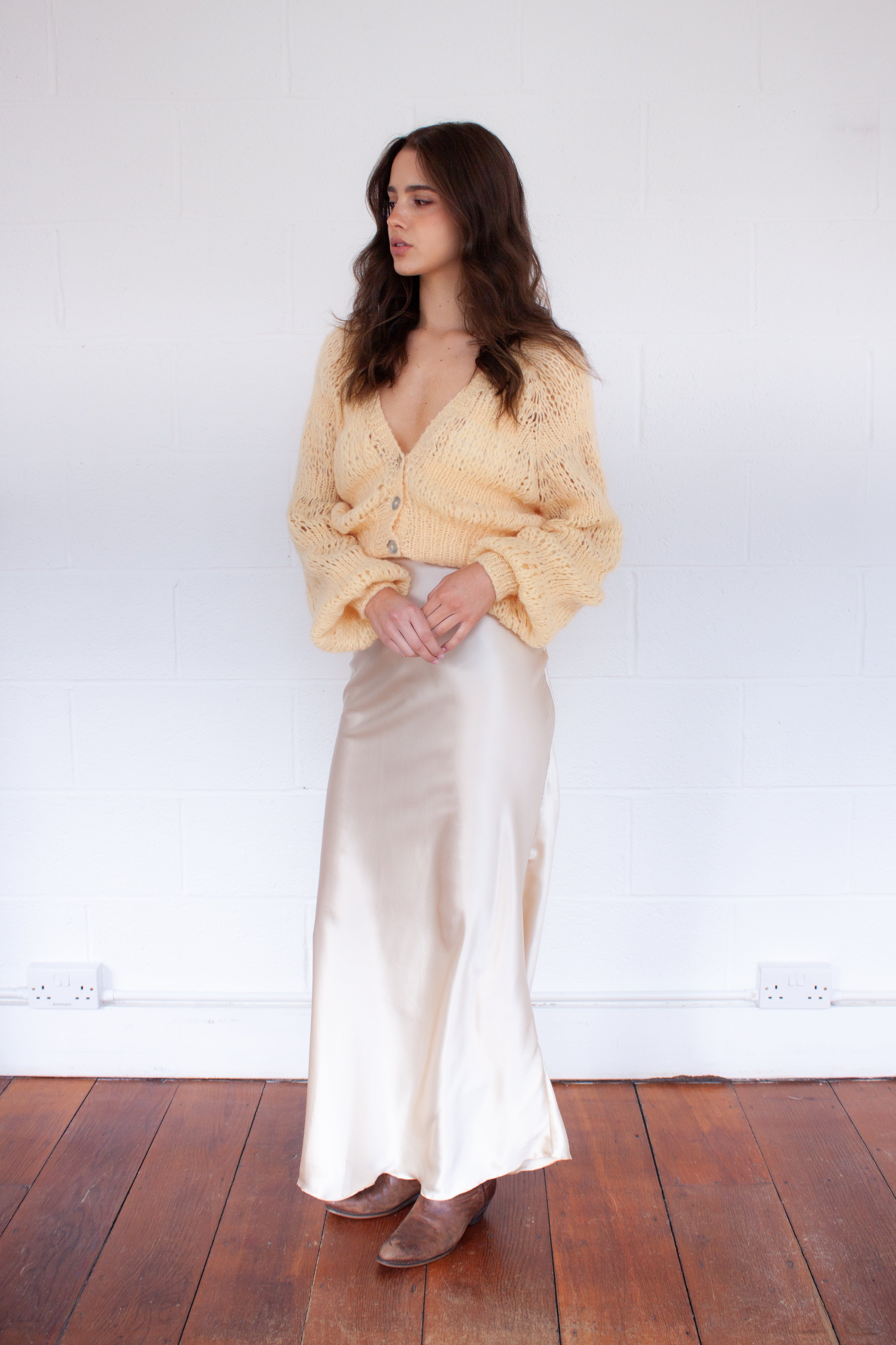 Nuvola Cardigan in Butter Yellow