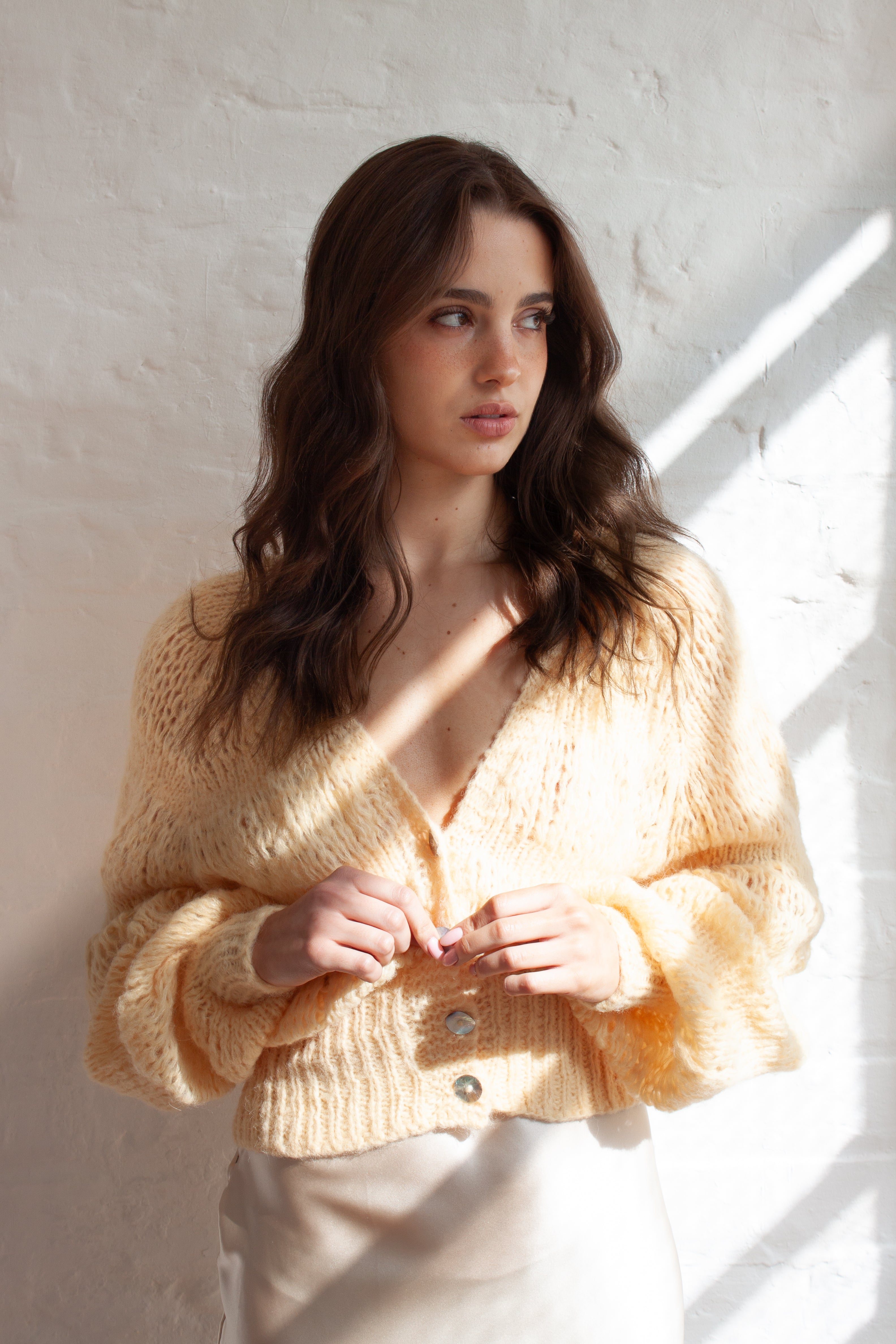 Nuvola Cardigan in Butter Yellow