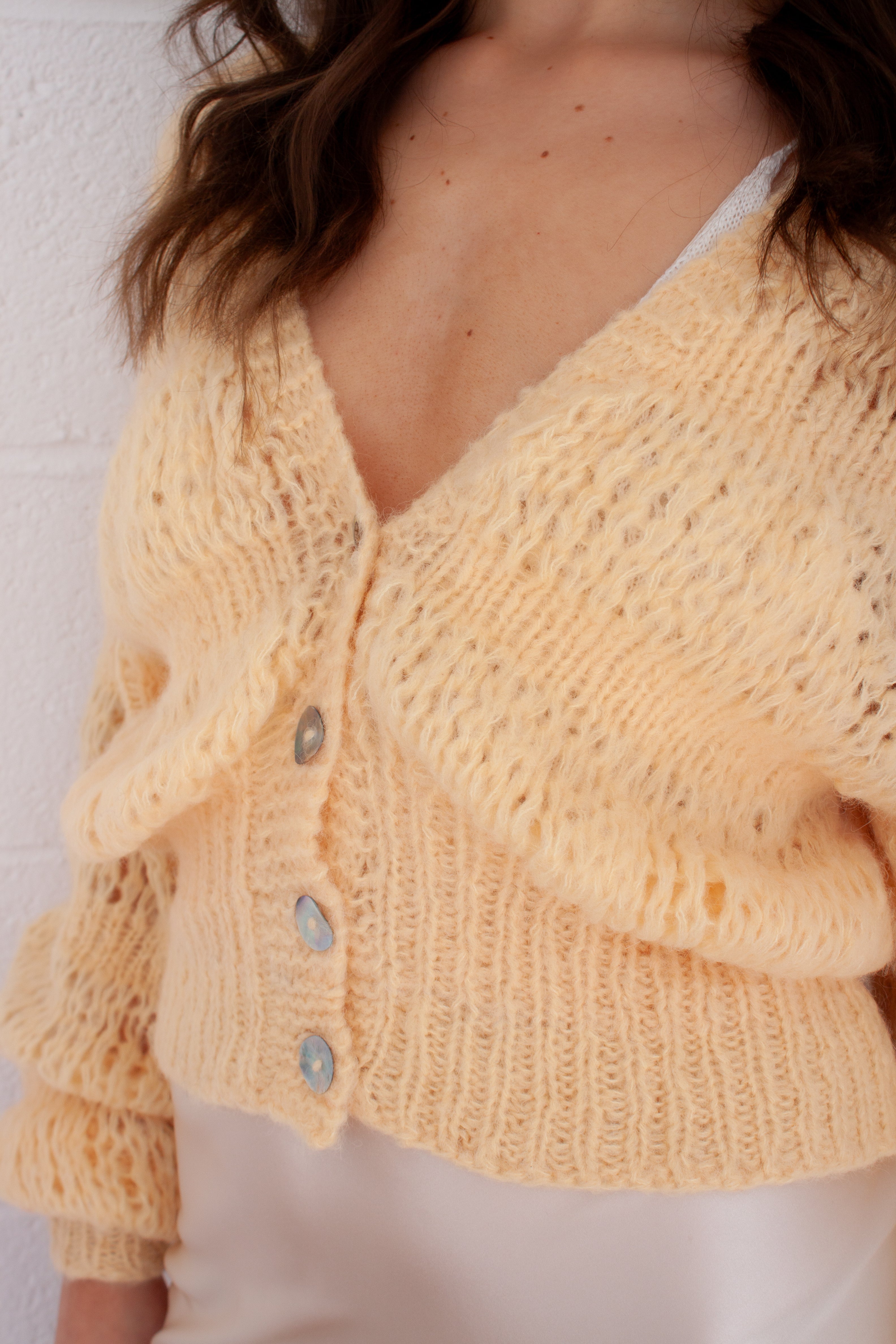 Nuvola Cardigan in Butter Yellow