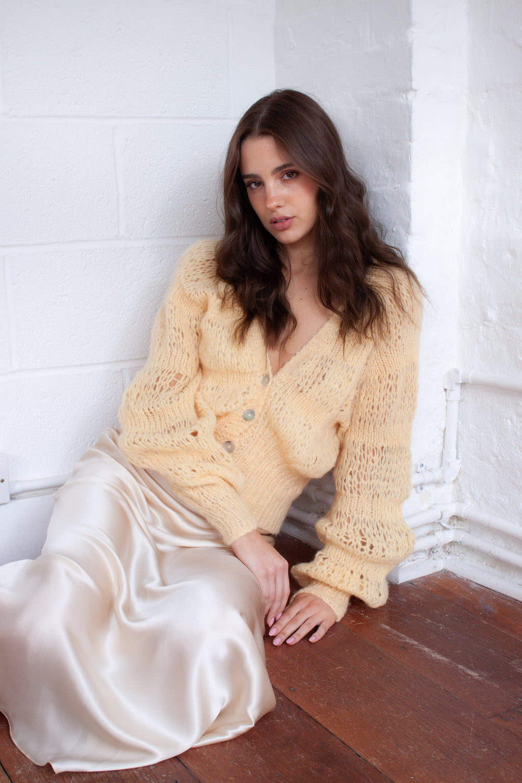 Nuvola Cardigan in Butter Yellow
