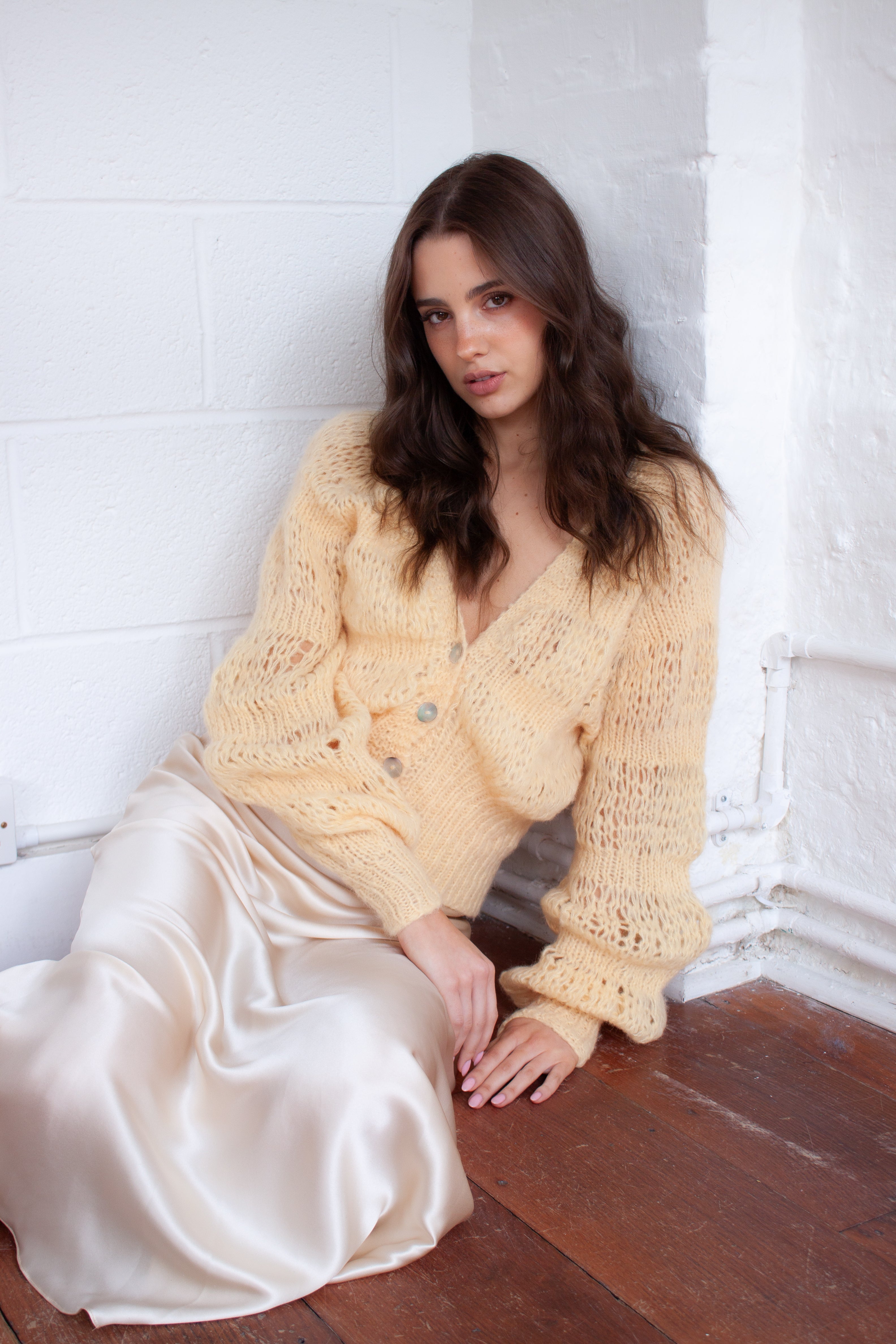 Nuvola Cardigan in Butter Yellow