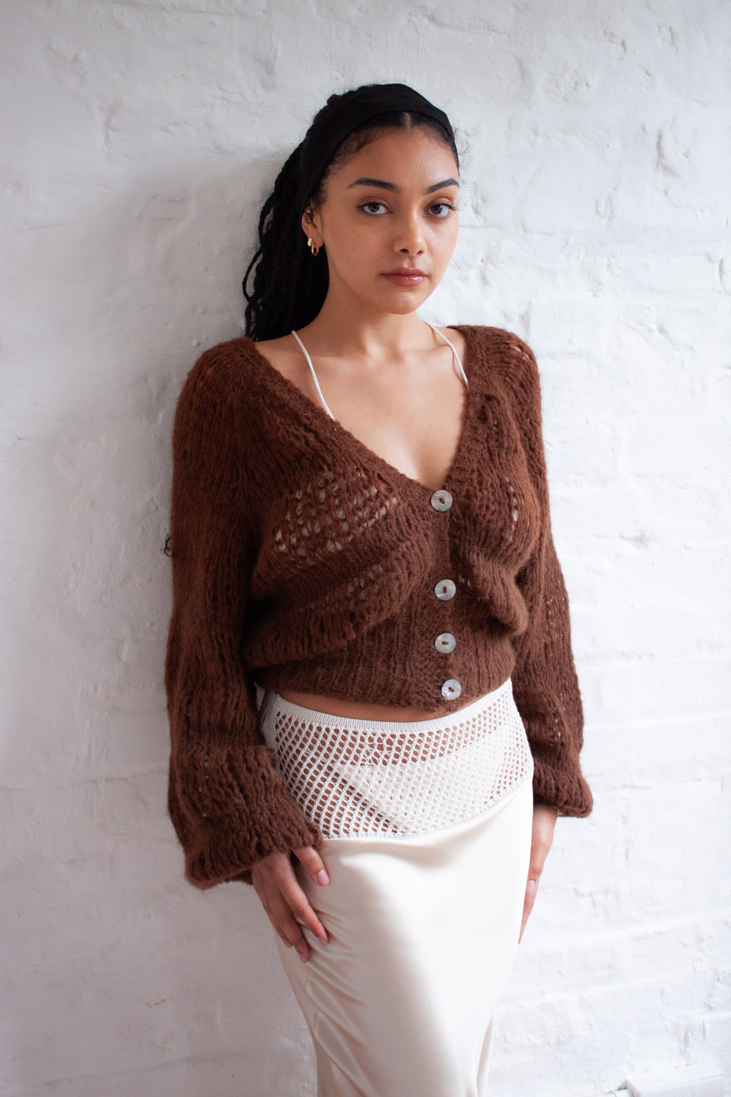 Nuvola Cardigan in Chocolate