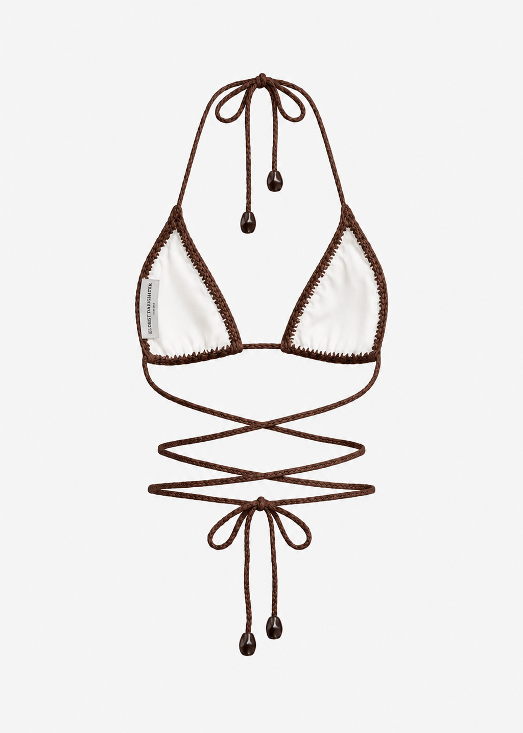 Triangle Crochet Bikini Top in Tiramisu
