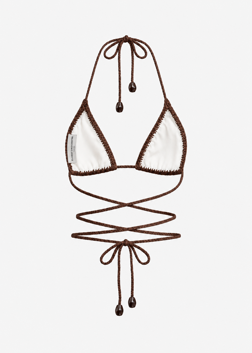Triangle Crochet Bikini Top in Tiramisu