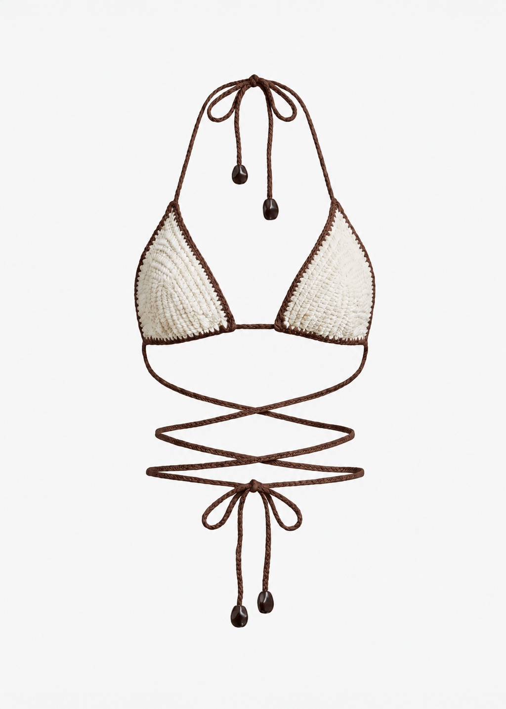 Triangle Crochet Bikini Top in Tiramisu