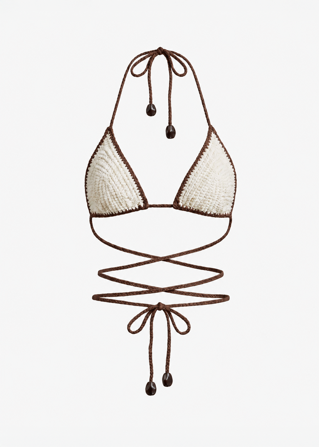 Triangle Crochet Bikini Top in Tiramisu