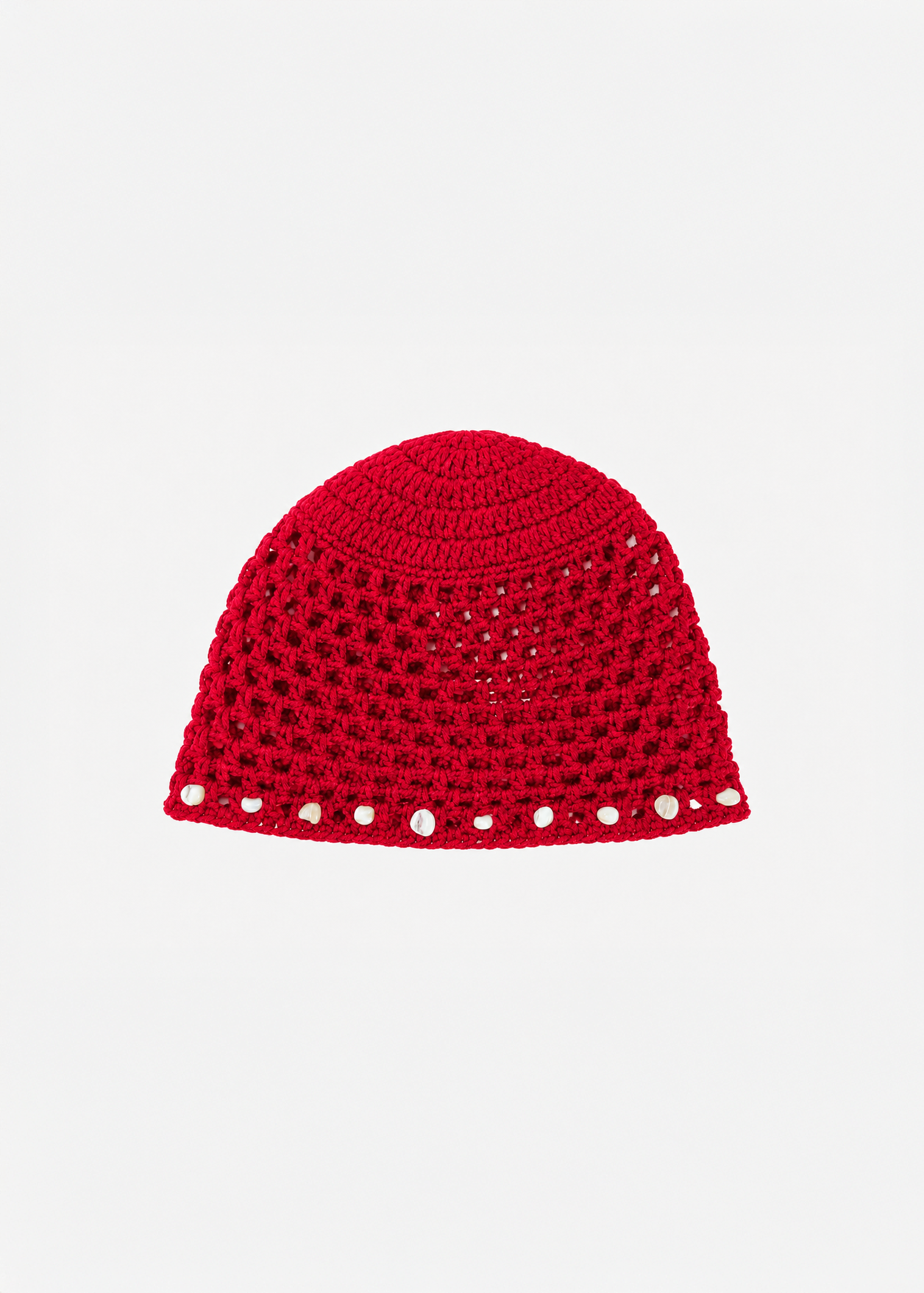 Beanie Crochet Hat in Red