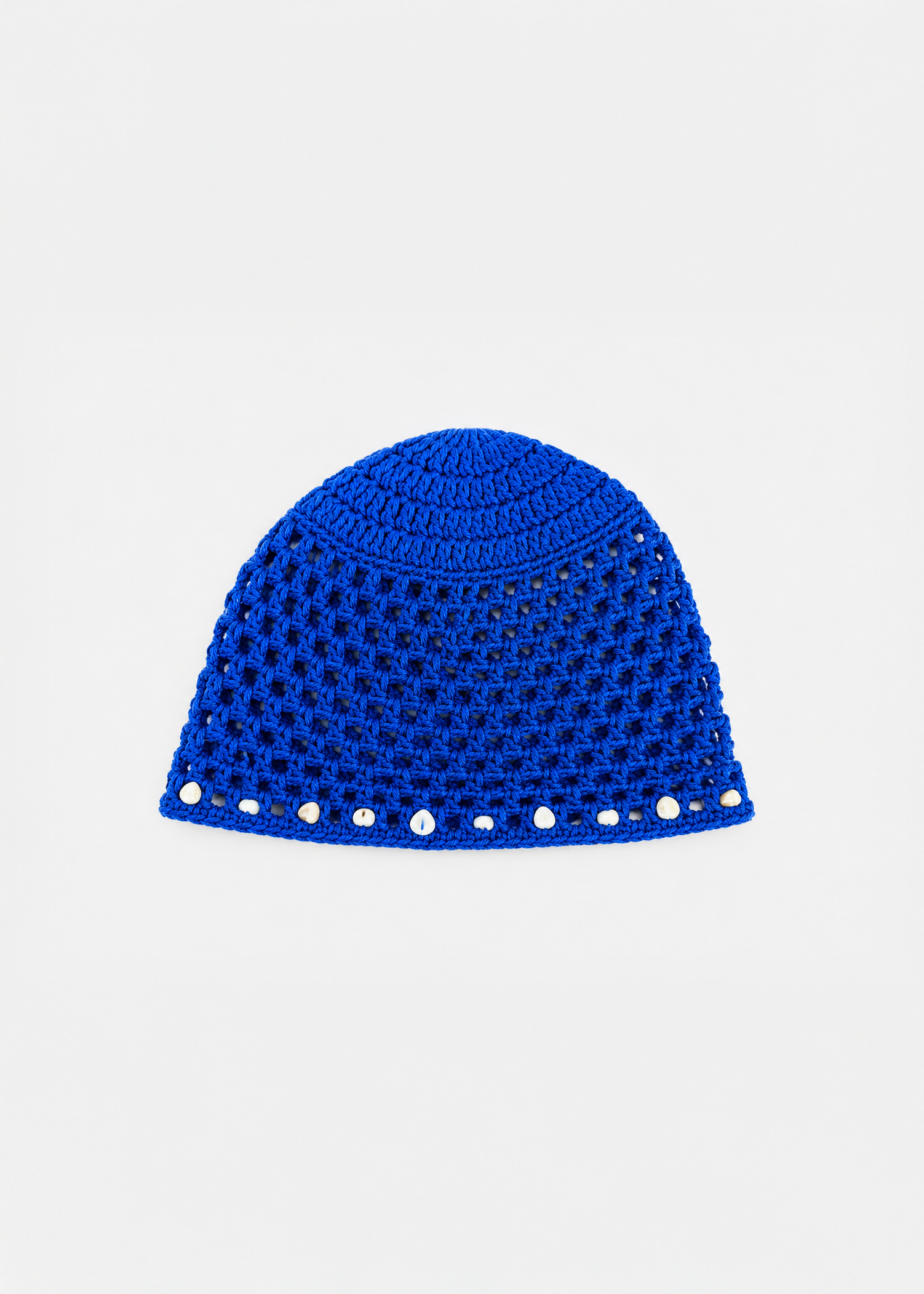 Beanie Crochet Hat in Cobalt Blue