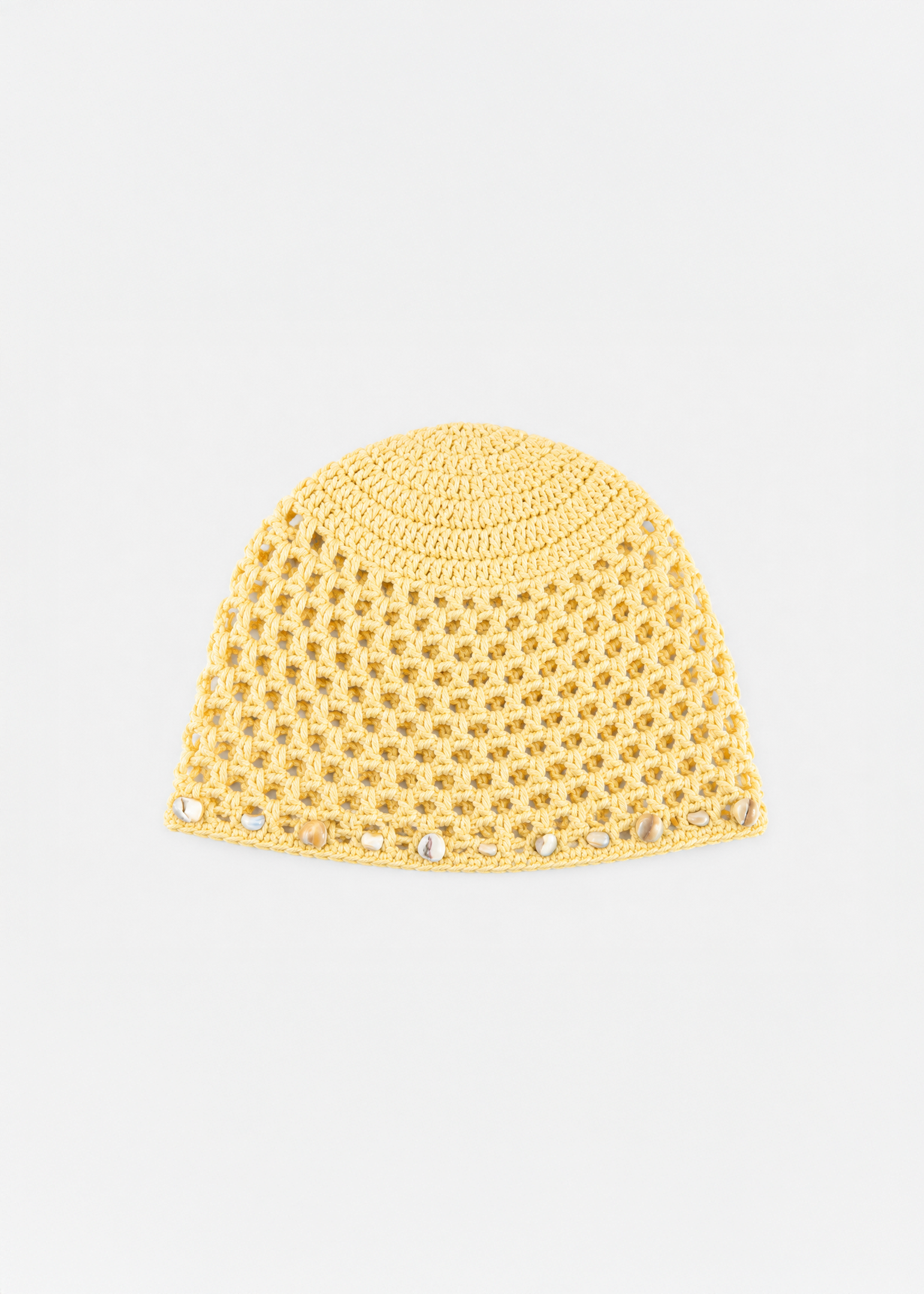 Beanie Crochet Hat in Butter Yellow